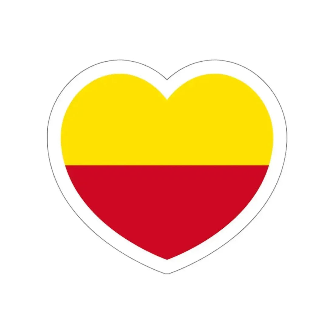 Heart Flag of Liechtenstein 1719-1852 - STICKER Vinyl Die-Cut Decal White Die-Cut 4 Inch - The Sticker Space