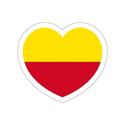 Heart Flag of Liechtenstein 1719-1852 - STICKER Vinyl Die-Cut Decal White Die-Cut 5 Inch - The Sticker Space