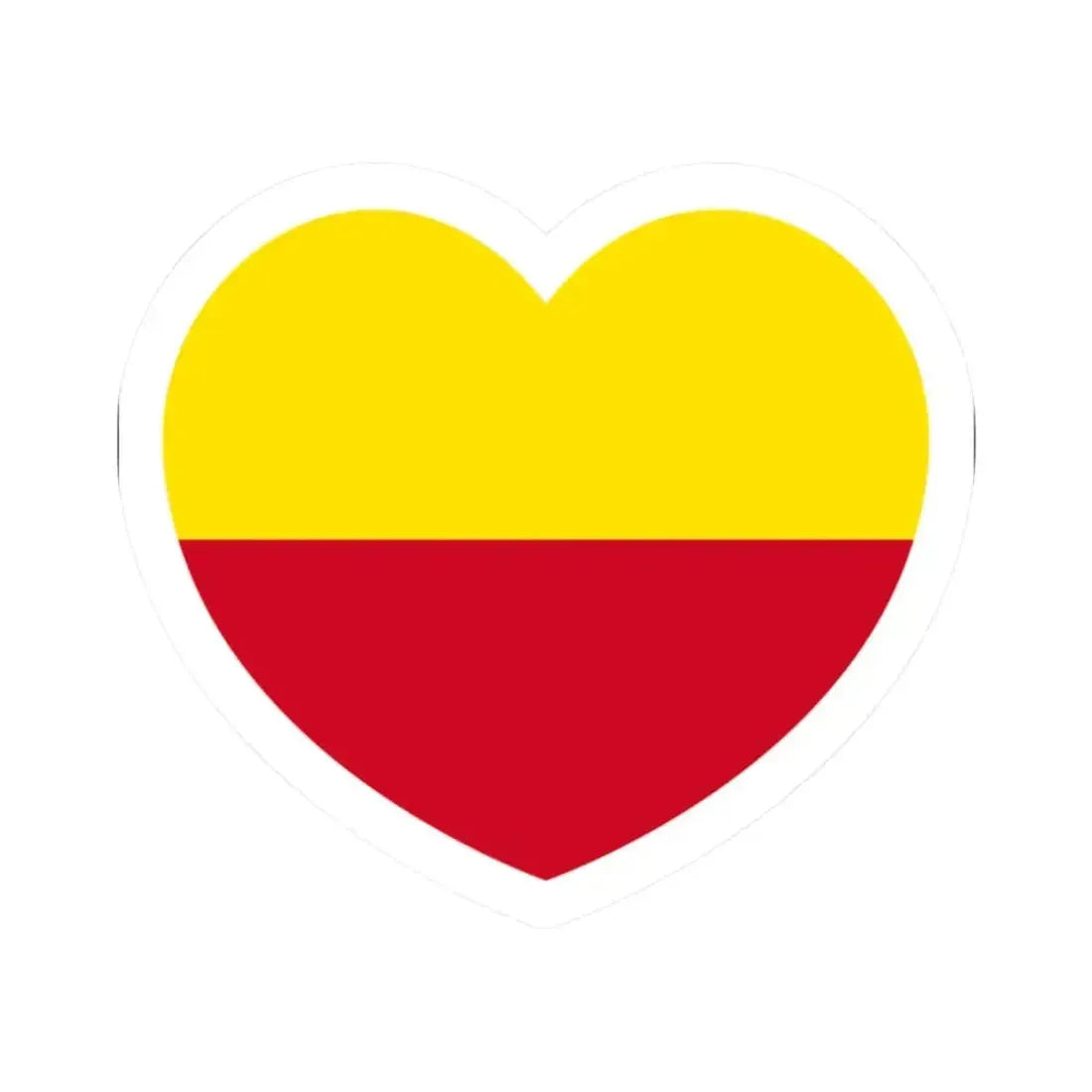 Heart Flag of Liechtenstein 1719-1852 - STICKER Vinyl Kiss-Cut Decal 2 Inch White - The Sticker Space