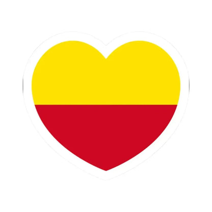 Heart Flag of Liechtenstein 1719-1852 - STICKER Vinyl Kiss-Cut Decal 2 Inch White - The Sticker Space