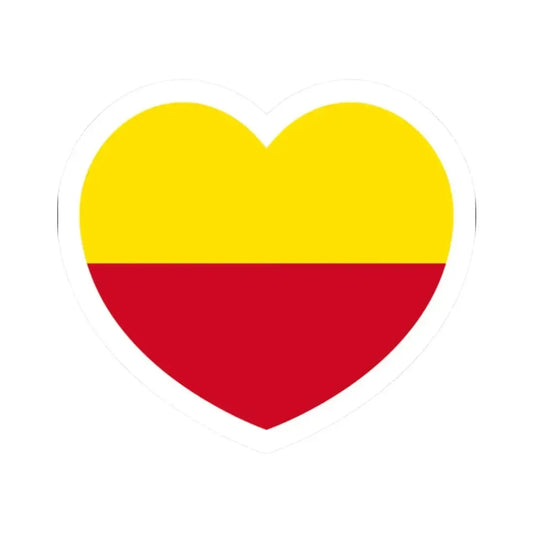 Heart Flag of Liechtenstein 1719-1852 - STICKER Vinyl Kiss-Cut Decal 2 Inch White - The Sticker Space