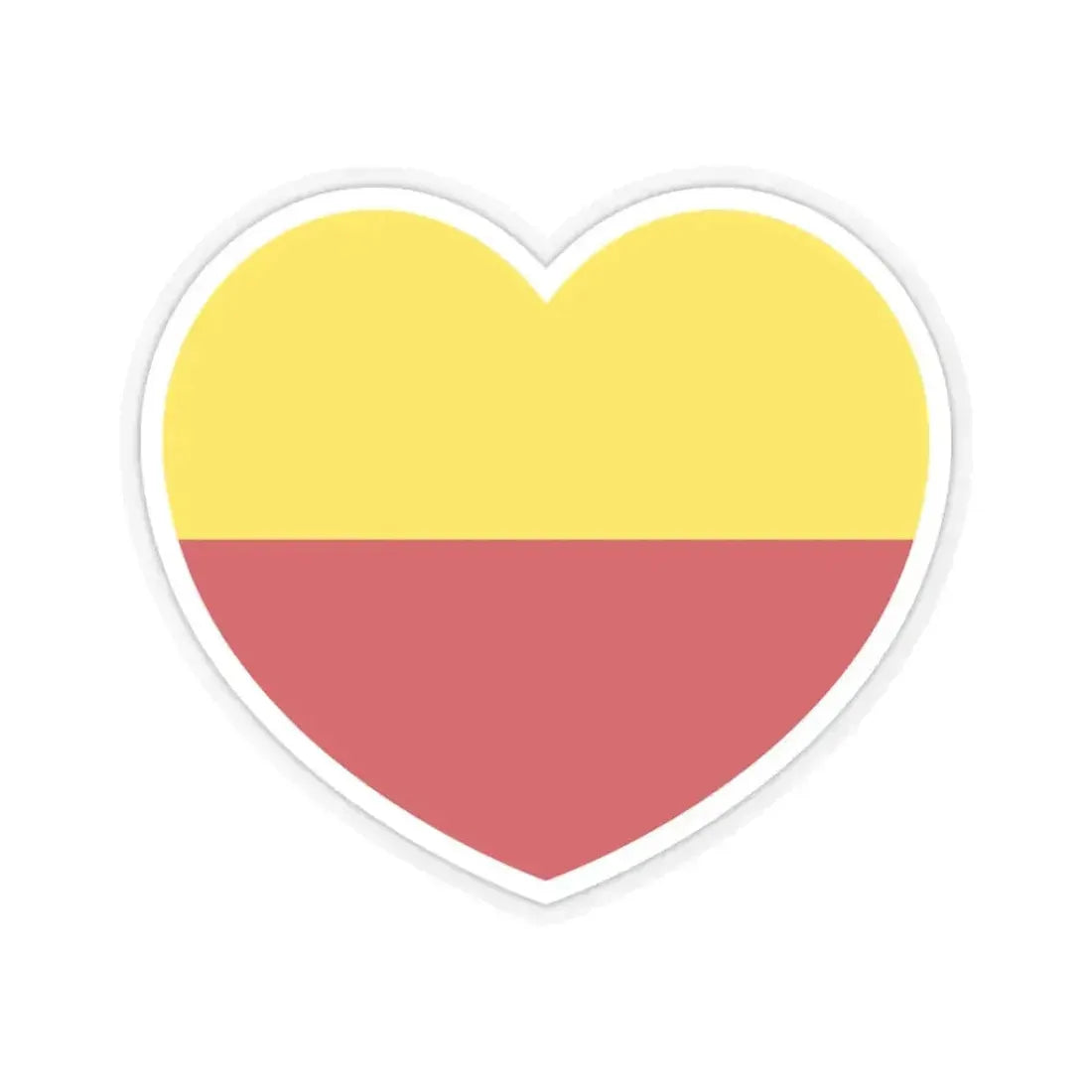 Heart Flag of Liechtenstein 1719-1852 - STICKER Vinyl Kiss-Cut Decal 3 Inch Transparent - The Sticker Space