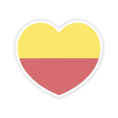 Heart Flag of Liechtenstein 1719-1852 - STICKER Vinyl Kiss-Cut Decal 3 Inch Transparent - The Sticker Space
