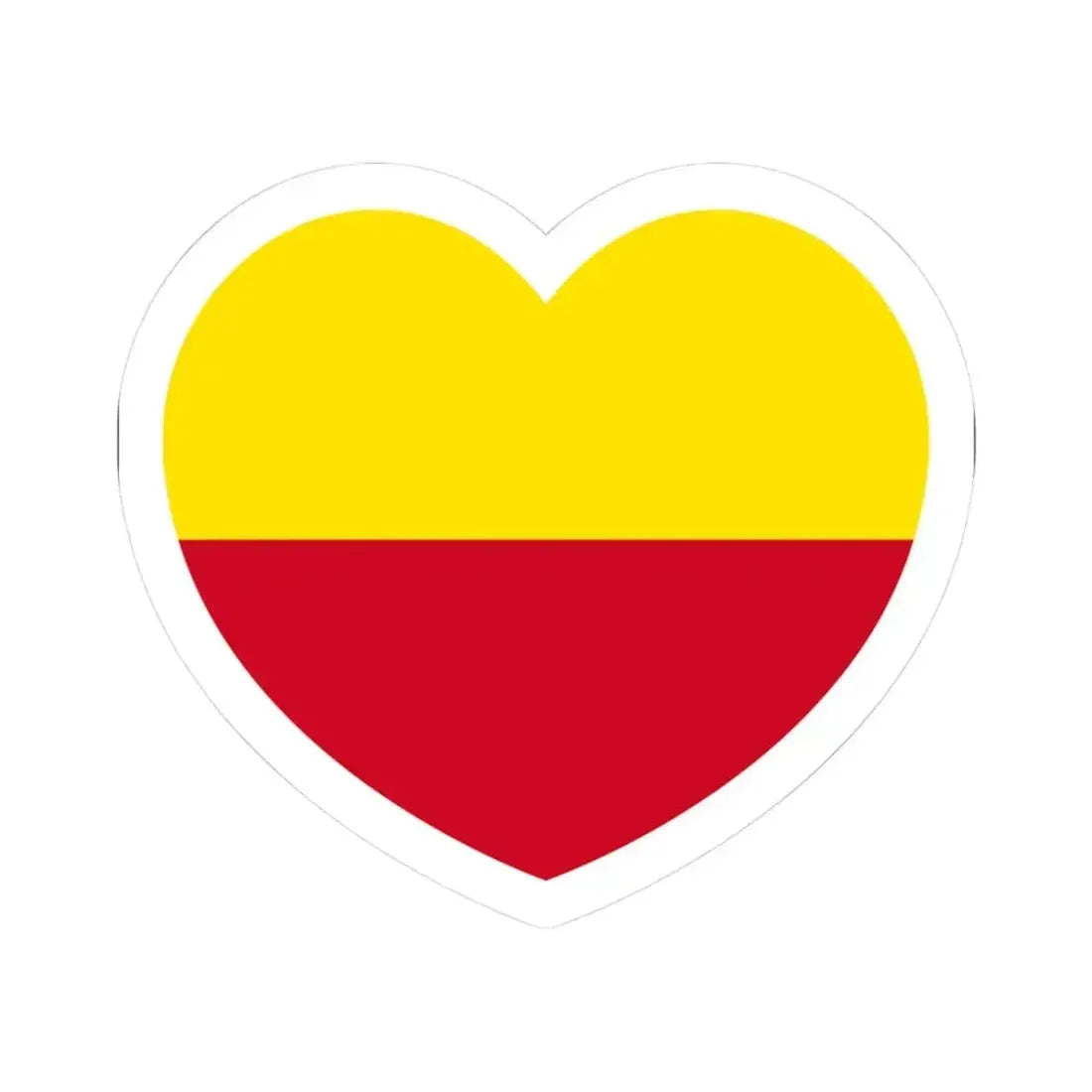 Heart Flag of Liechtenstein 1719-1852 - STICKER Vinyl Kiss-Cut Decal 3 Inch White - The Sticker Space