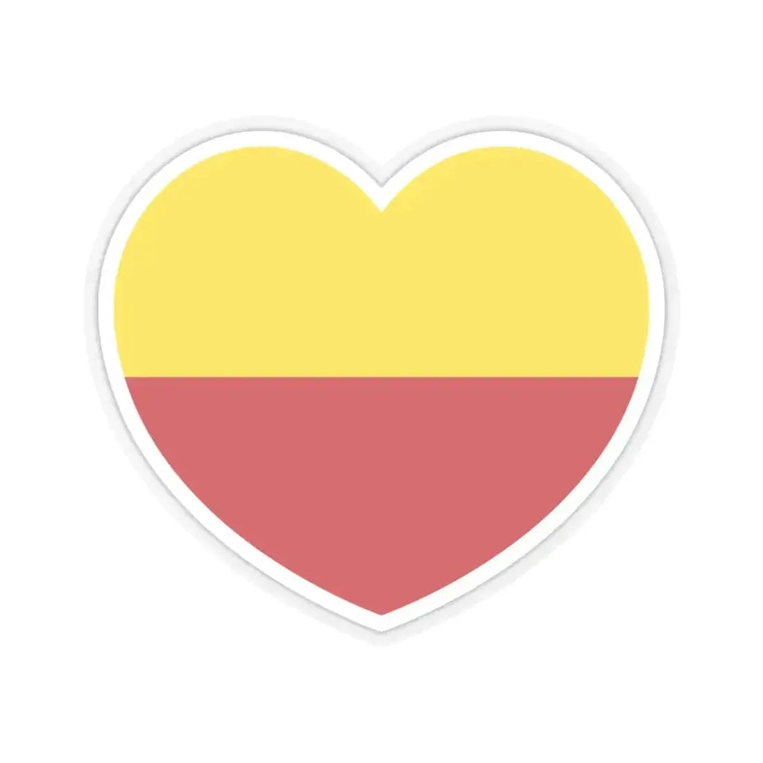 Heart Flag of Liechtenstein 1719-1852 - STICKER Vinyl Kiss-Cut Decal 4 Inch Transparent - The Sticker Space
