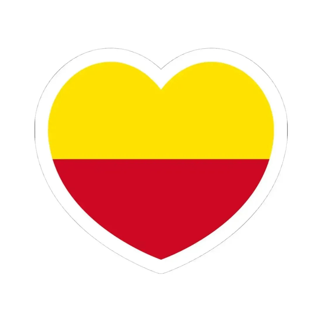 Heart Flag of Liechtenstein 1719-1852 - STICKER Vinyl Kiss-Cut Decal 4 Inch White - The Sticker Space