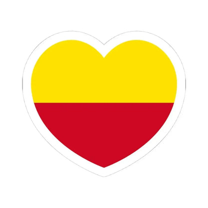 Heart Flag of Liechtenstein 1719-1852 - STICKER Vinyl Kiss-Cut Decal 4 Inch White - The Sticker Space