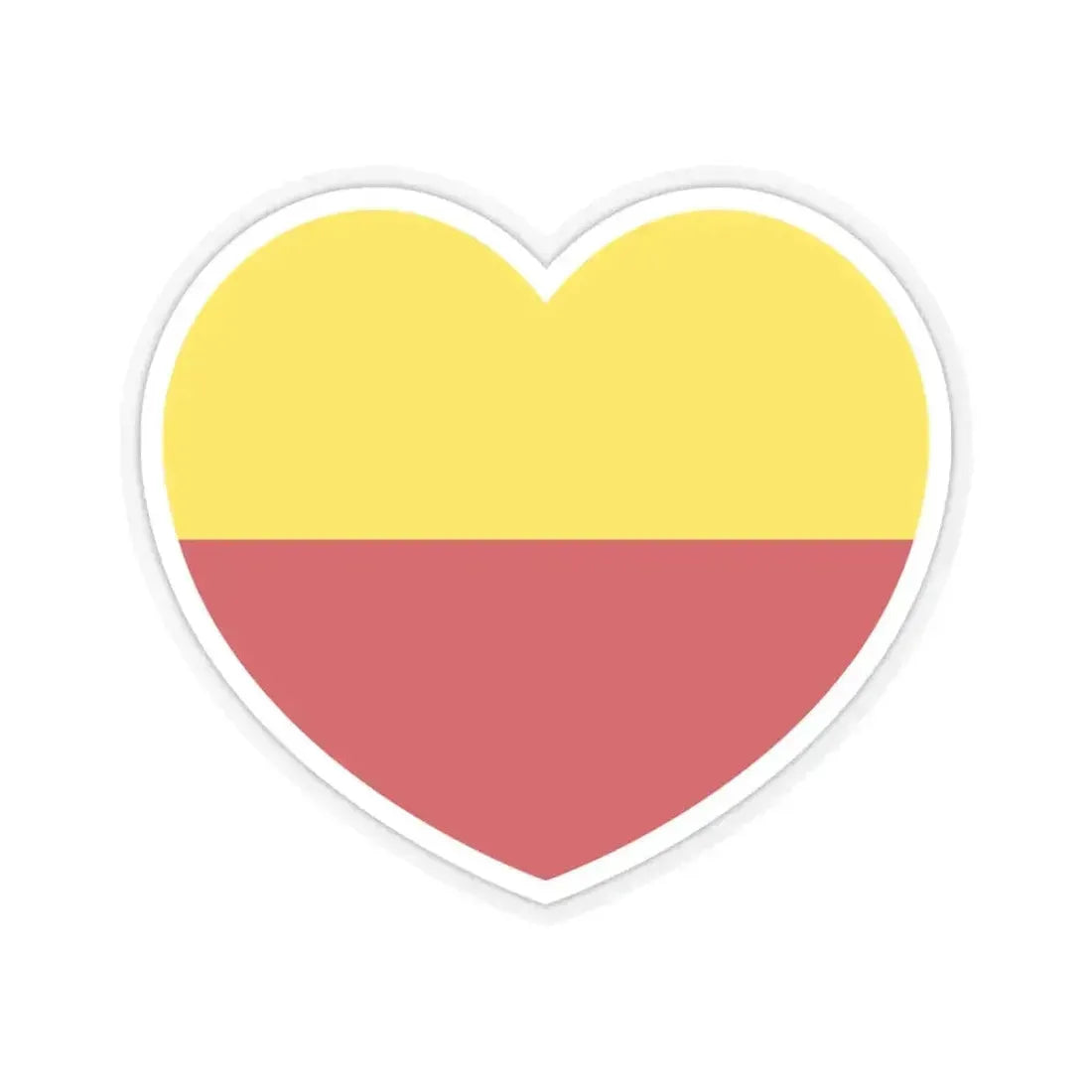 Heart Flag of Liechtenstein 1719-1852 - STICKER Vinyl Kiss-Cut Decal 6 Inch Transparent - The Sticker Space