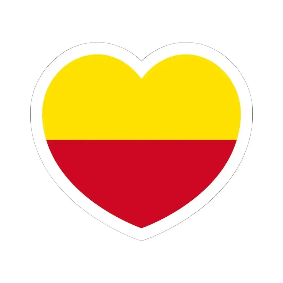 Heart Flag of Liechtenstein 1719-1852 - STICKER Vinyl Kiss-Cut Decal 6 Inch White - The Sticker Space