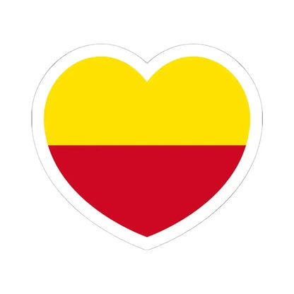 Heart Flag of Liechtenstein 1719-1852 - STICKER Vinyl Kiss-Cut Decal 6 Inch White - The Sticker Space