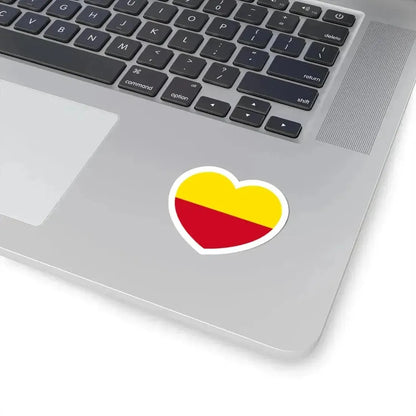 Heart Flag of Liechtenstein 1719-1852 - STICKER Vinyl Kiss-Cut Decal - The Sticker Space
