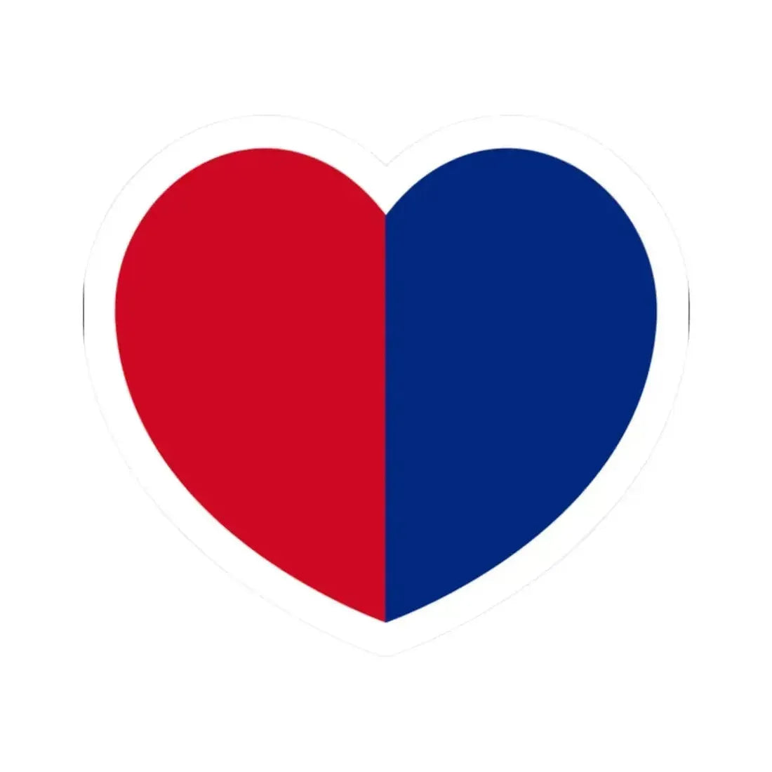 Heart Flag of Liechtenstein 1852-1921 - STICKER Vinyl Kiss-Cut Decal 2 Inch White - The Sticker Space