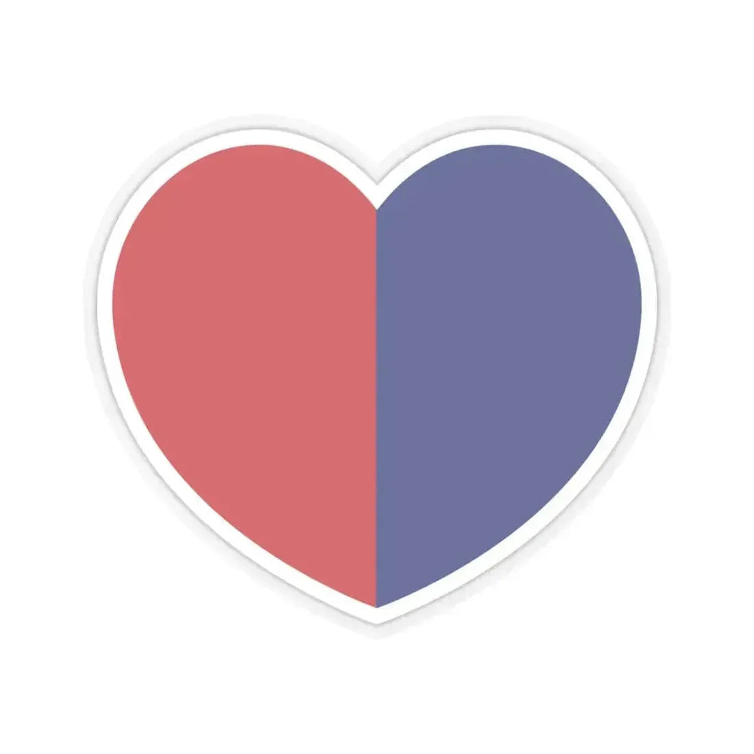 Heart Flag of Liechtenstein 1852-1921 - STICKER Vinyl Kiss-Cut Decal 4 Inch Transparent - The Sticker Space