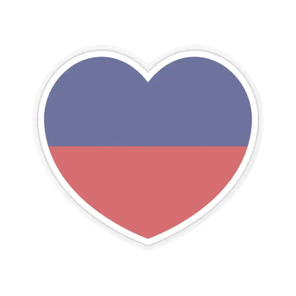 Heart Flag of Liechtenstein 1921-1937 - STICKER Vinyl Kiss-Cut Decal 2 Inch Transparent - The Sticker Space