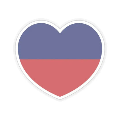 Heart Flag of Liechtenstein 1921-1937 - STICKER Vinyl Kiss-Cut Decal 3 Inch Transparent - The Sticker Space