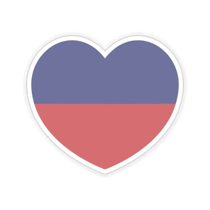 Heart Flag of Liechtenstein 1921-1937 - STICKER Vinyl Kiss-Cut Decal 4 Inch Transparent - The Sticker Space