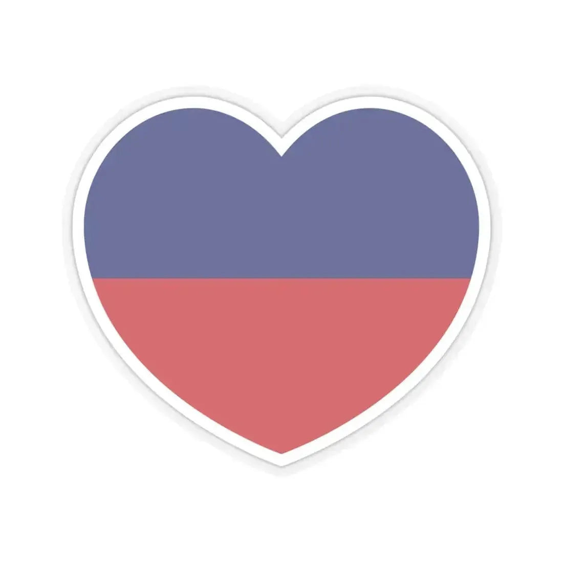 Heart Flag of Liechtenstein 1921-1937 - STICKER Vinyl Kiss-Cut Decal 6 Inch Transparent - The Sticker Space