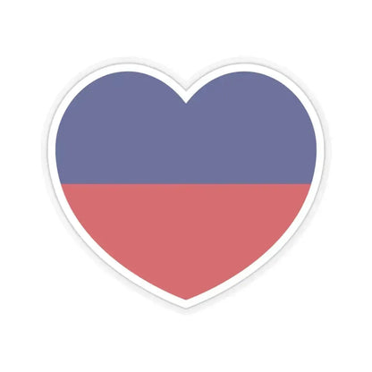 Heart Flag of Liechtenstein 1921-1937 - STICKER Vinyl Kiss-Cut Decal 6 Inch Transparent - The Sticker Space