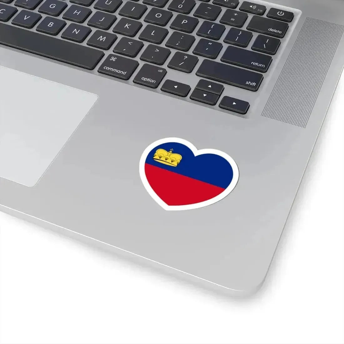 Heart Flag of Liechtenstein 1937-1982 - STICKER Vinyl Kiss-Cut Decal - The Sticker Space