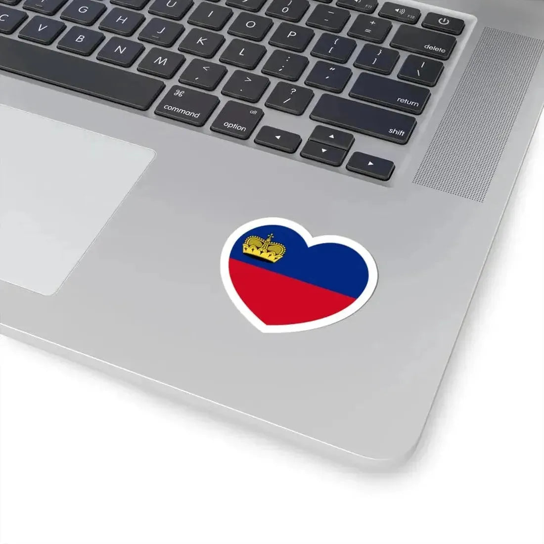Heart Flag of Liechtenstein - STICKER Vinyl Kiss-Cut Decal - The Sticker Space
