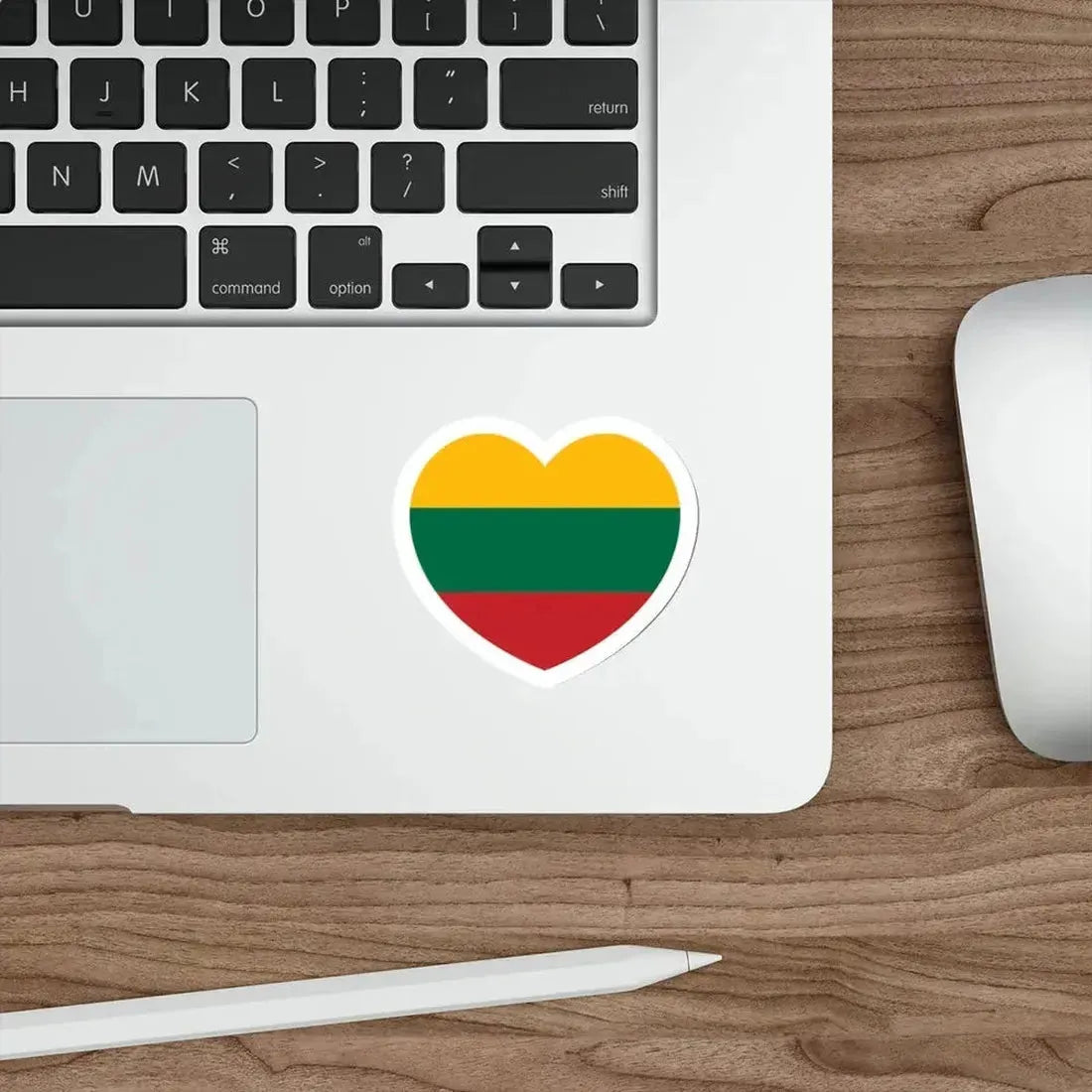 Heart Flag of Lithuania - STICKER Vinyl Die-Cut Decal - The Sticker Space