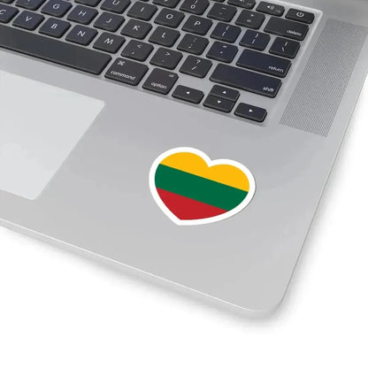 Heart Flag of Lithuania - STICKER Vinyl Kiss-Cut Decal - The Sticker Space