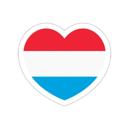 Heart Flag of Luxembourg - STICKER Vinyl Die-Cut Decal White Die-Cut 2 Inch - The Sticker Space