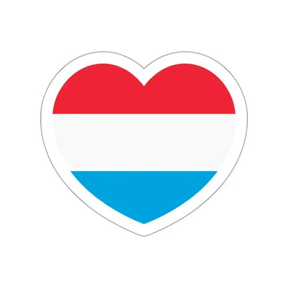 Heart Flag of Luxembourg - STICKER Vinyl Die-Cut Decal White Die-Cut 3 Inch - The Sticker Space