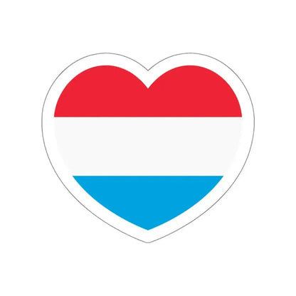 Heart Flag of Luxembourg - STICKER Vinyl Die-Cut Decal White Die-Cut 5 Inch - The Sticker Space