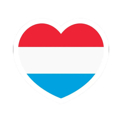 Heart Flag of Luxembourg - STICKER Vinyl Kiss-Cut Decal 2 Inch White - The Sticker Space