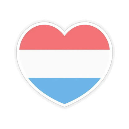 Heart Flag of Luxembourg - STICKER Vinyl Kiss-Cut Decal 3 Inch Transparent - The Sticker Space