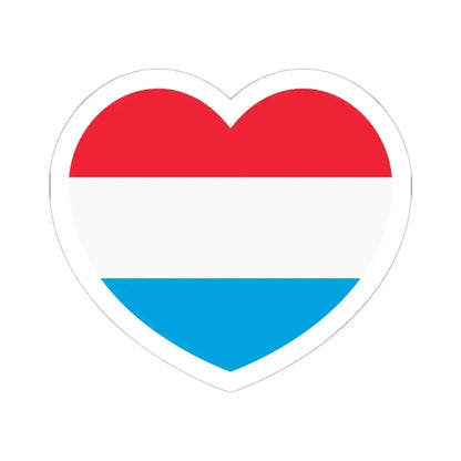 Heart Flag of Luxembourg - STICKER Vinyl Kiss-Cut Decal 6 Inch White - The Sticker Space