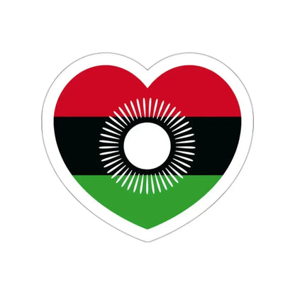 Heart Flag of Malawi 2010-2012 - STICKER Vinyl Die-Cut Decal White Die-Cut 2 Inch - The Sticker Space