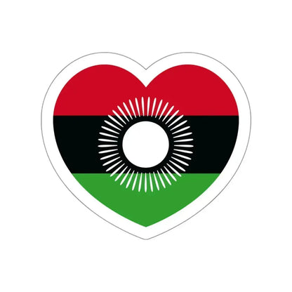Heart Flag of Malawi 2010-2012 - STICKER Vinyl Die-Cut Decal White Die-Cut 3 Inch - The Sticker Space