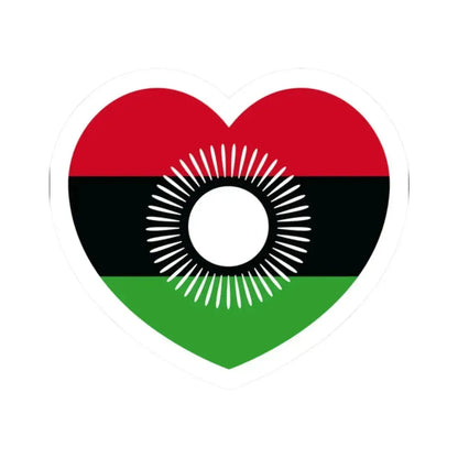Heart Flag of Malawi 2010-2012 - STICKER Vinyl Kiss-Cut Decal 2 Inch White - The Sticker Space