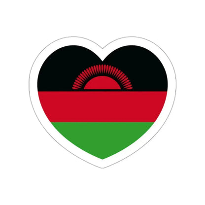 Heart Flag of Malawi - STICKER Vinyl Die-Cut Decal White Die-Cut 2 Inch - The Sticker Space