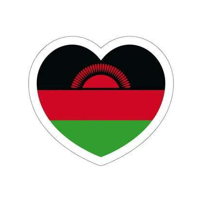 Heart Flag of Malawi - STICKER Vinyl Die-Cut Decal White Die-Cut 6 Inch - The Sticker Space