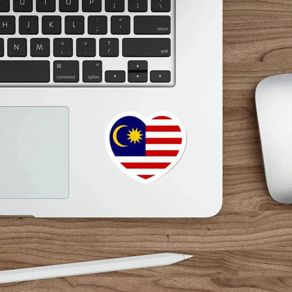 Heart Flag of Malaya - STICKER Vinyl Die-Cut Decal - The Sticker Space