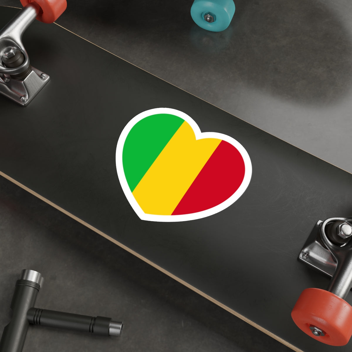 Heart Flag of Mali - STICKER Vinyl Die-Cut Decal-The Sticker Space