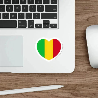 Heart Flag of Mali - STICKER Vinyl Die-Cut Decal - The Sticker Space