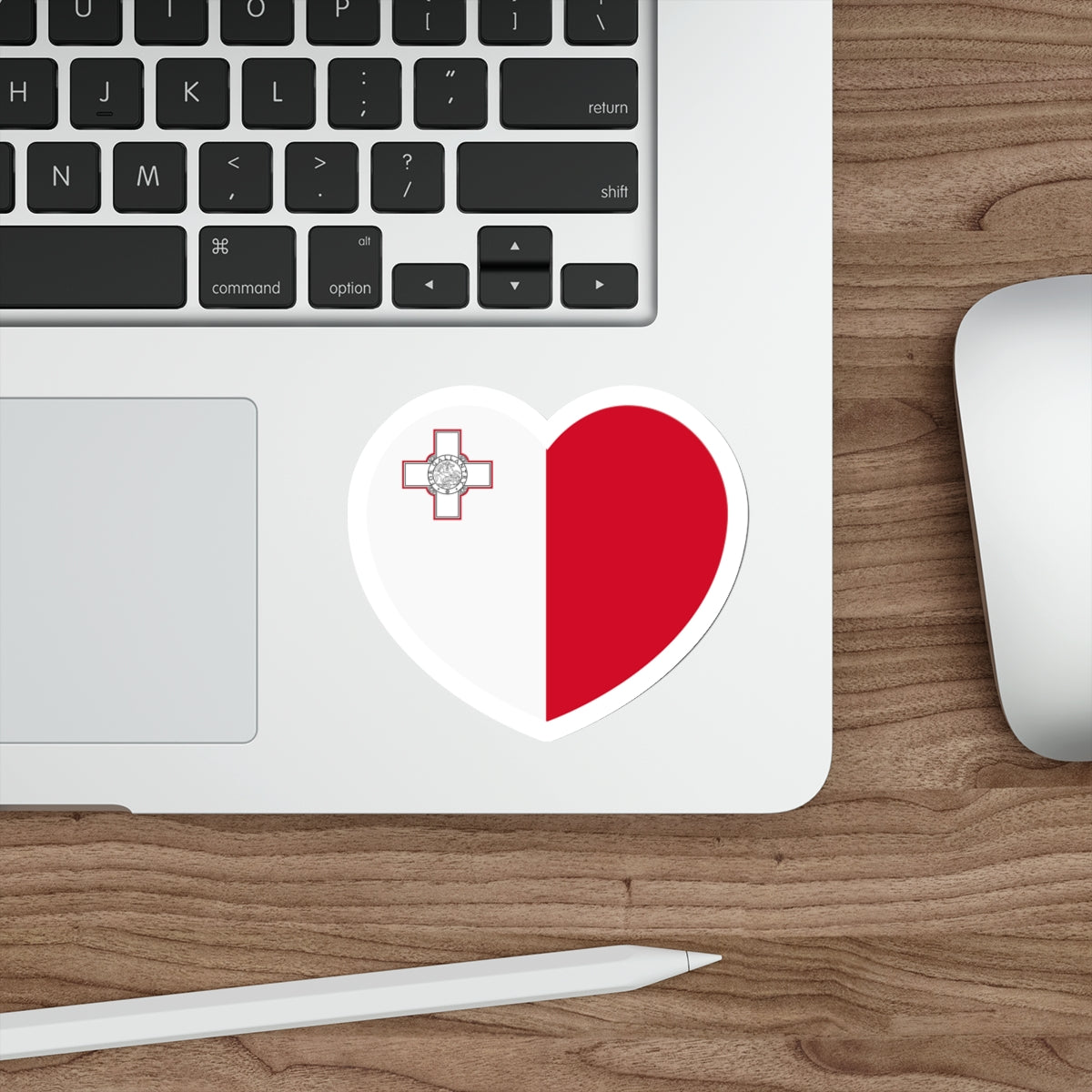 Heart Flag of Malta - STICKER Vinyl Die-Cut Decal-The Sticker Space