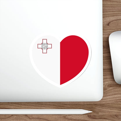 Heart Flag of Malta - STICKER Vinyl Die-Cut Decal-The Sticker Space