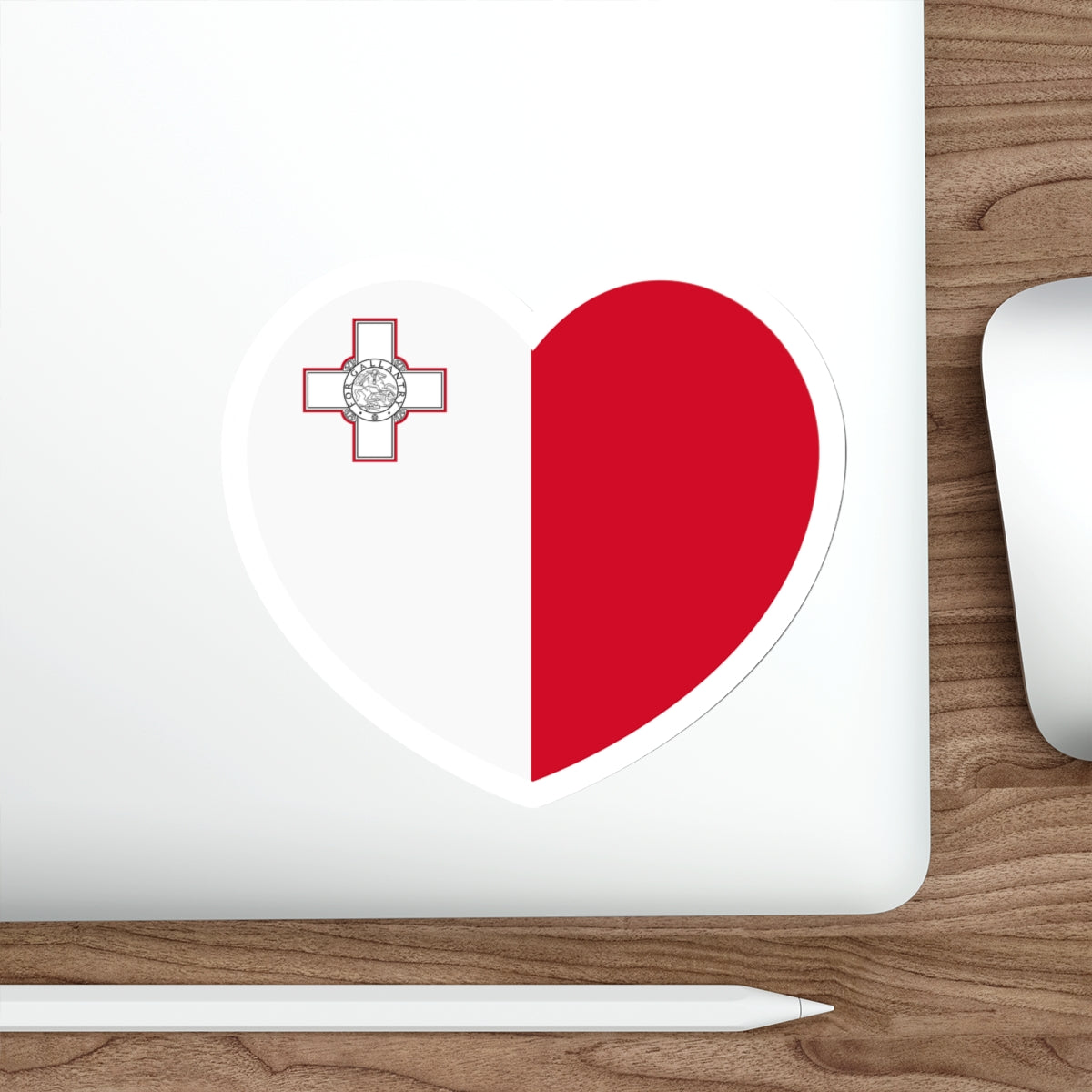 Heart Flag of Malta - STICKER Vinyl Die-Cut Decal-The Sticker Space