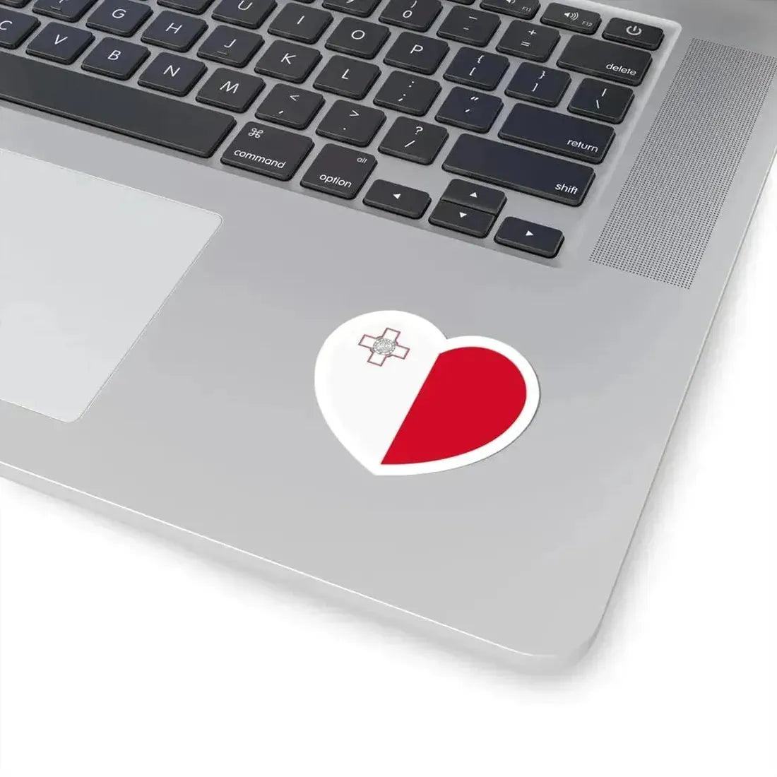 Heart Flag of Malta - STICKER Vinyl Kiss-Cut Decal - The Sticker Space