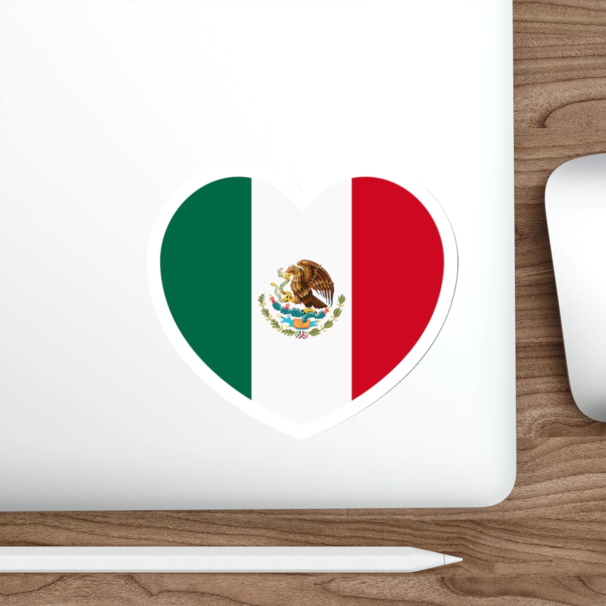 Heart Flag of Mexico - STICKER Vinyl Die-Cut Decal-The Sticker Space