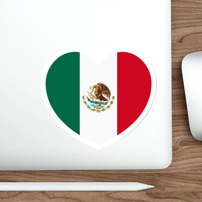 Heart Flag of Mexico - STICKER Vinyl Die-Cut Decal-The Sticker Space