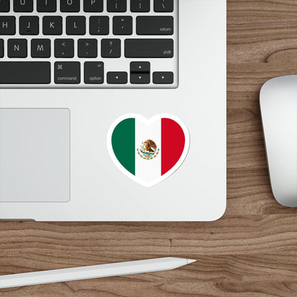 Heart Flag of Mexico - STICKER Vinyl Die-Cut Decal-The Sticker Space