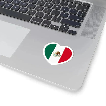 Heart Flag of Mexico - STICKER Vinyl Kiss-Cut Decal - The Sticker Space