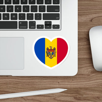 Heart Flag of Moldova - STICKER Vinyl Die-Cut Decal-The Sticker Space