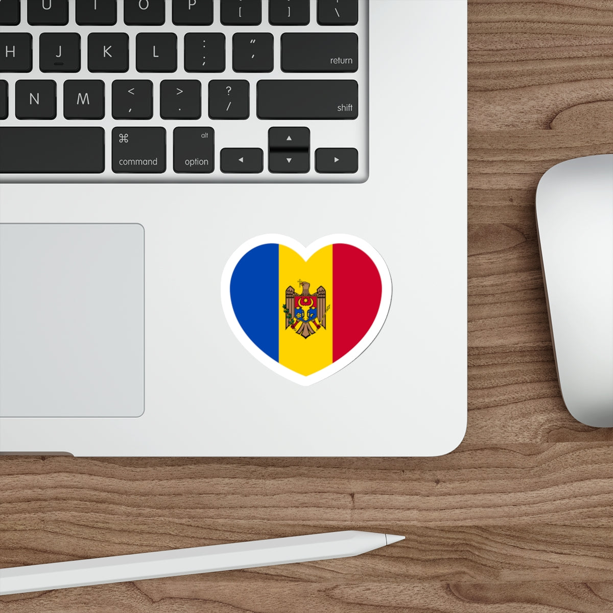 Heart Flag of Moldova - STICKER Vinyl Die-Cut Decal-The Sticker Space